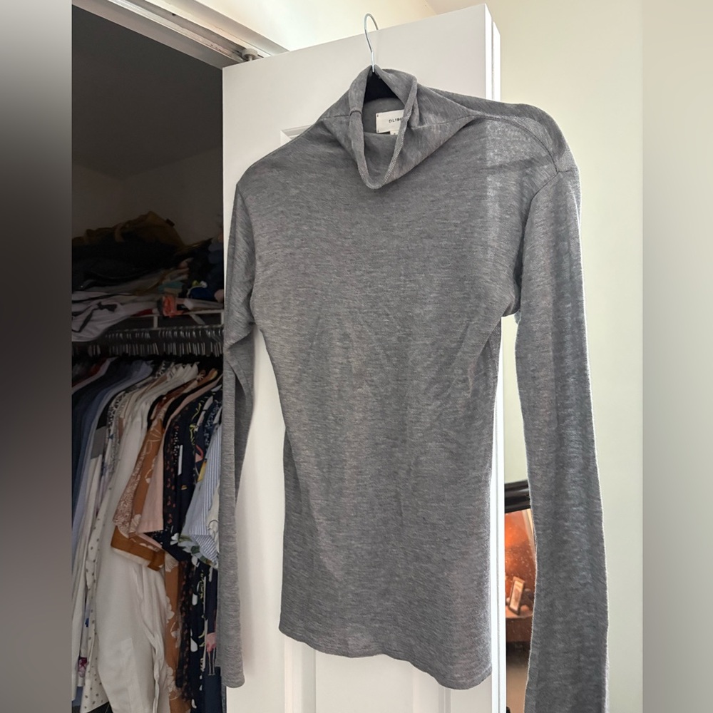 DL1961 Heather Gray Turtleneck Top